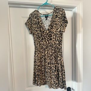 Leopard wrap dress